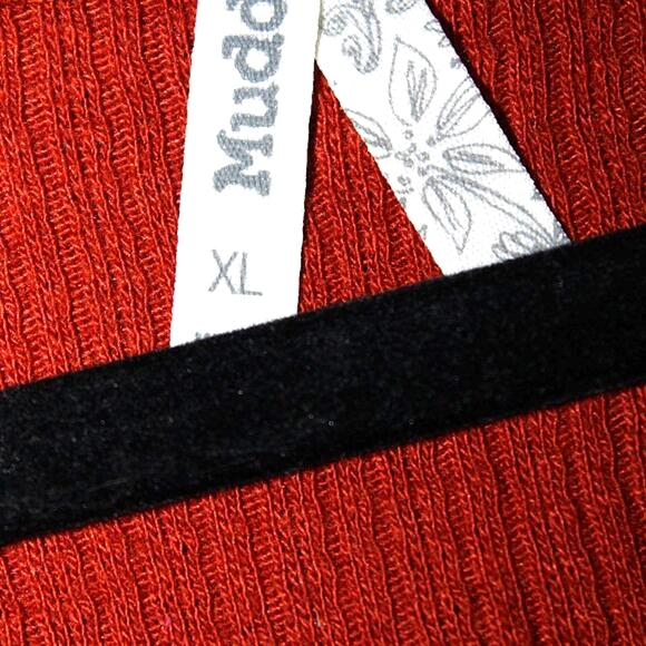 Mudd Ribbed Knit Button-Front Top - Women's Size XL - Rust Orange - Boho Style - Picture 5 of 5